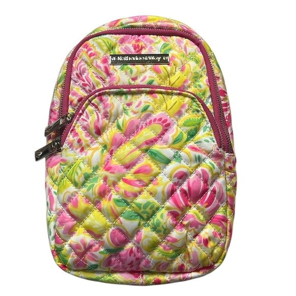 Katherine Way Handbags - Katherine Way Floral Quilted Backpack